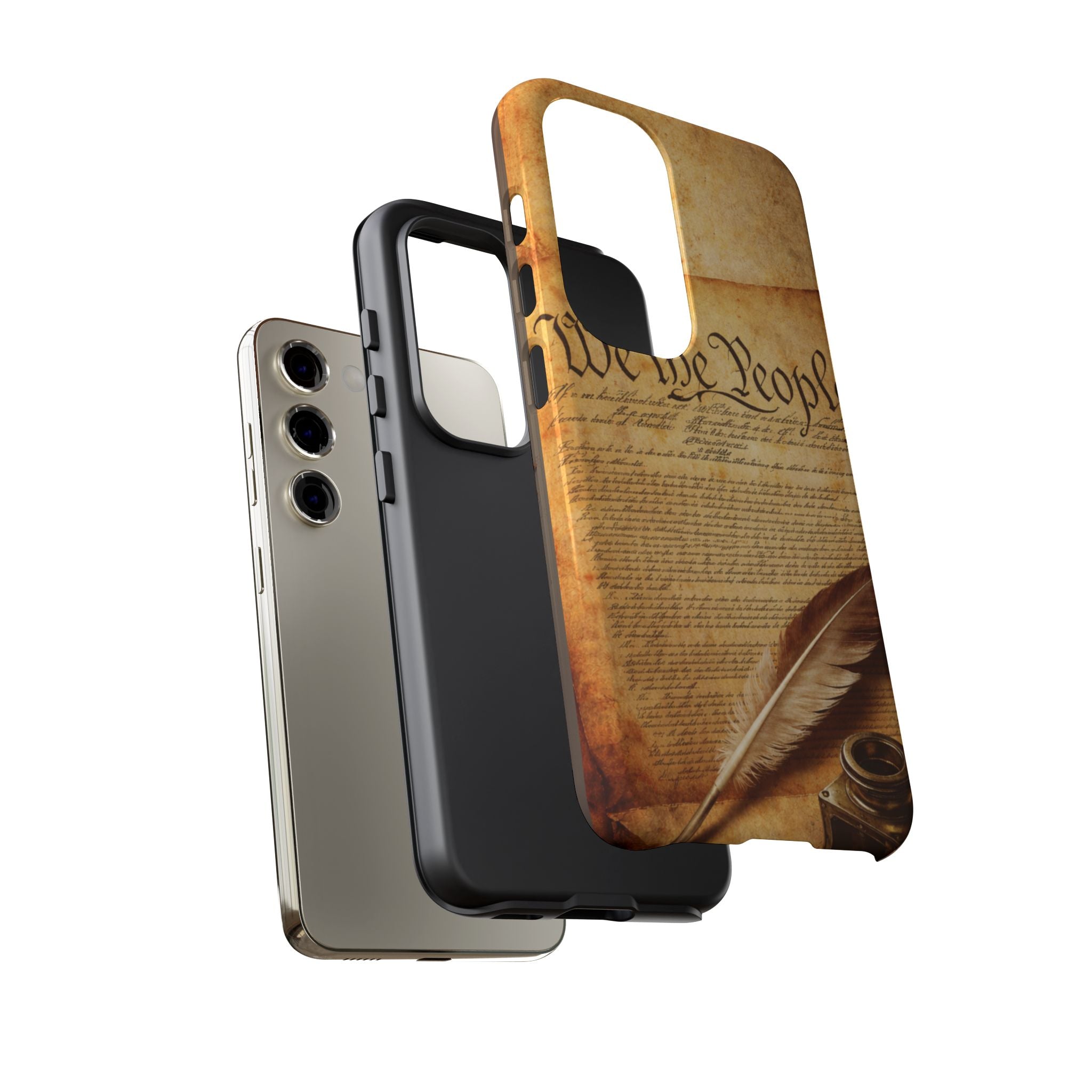 Phone Case — "We the People" Constitution Design with Quill & Ink (Patriotic)