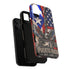 Puerto Rico Eagle Tough Magnetic Phone Case — Patriotic USA & PR Flag Design