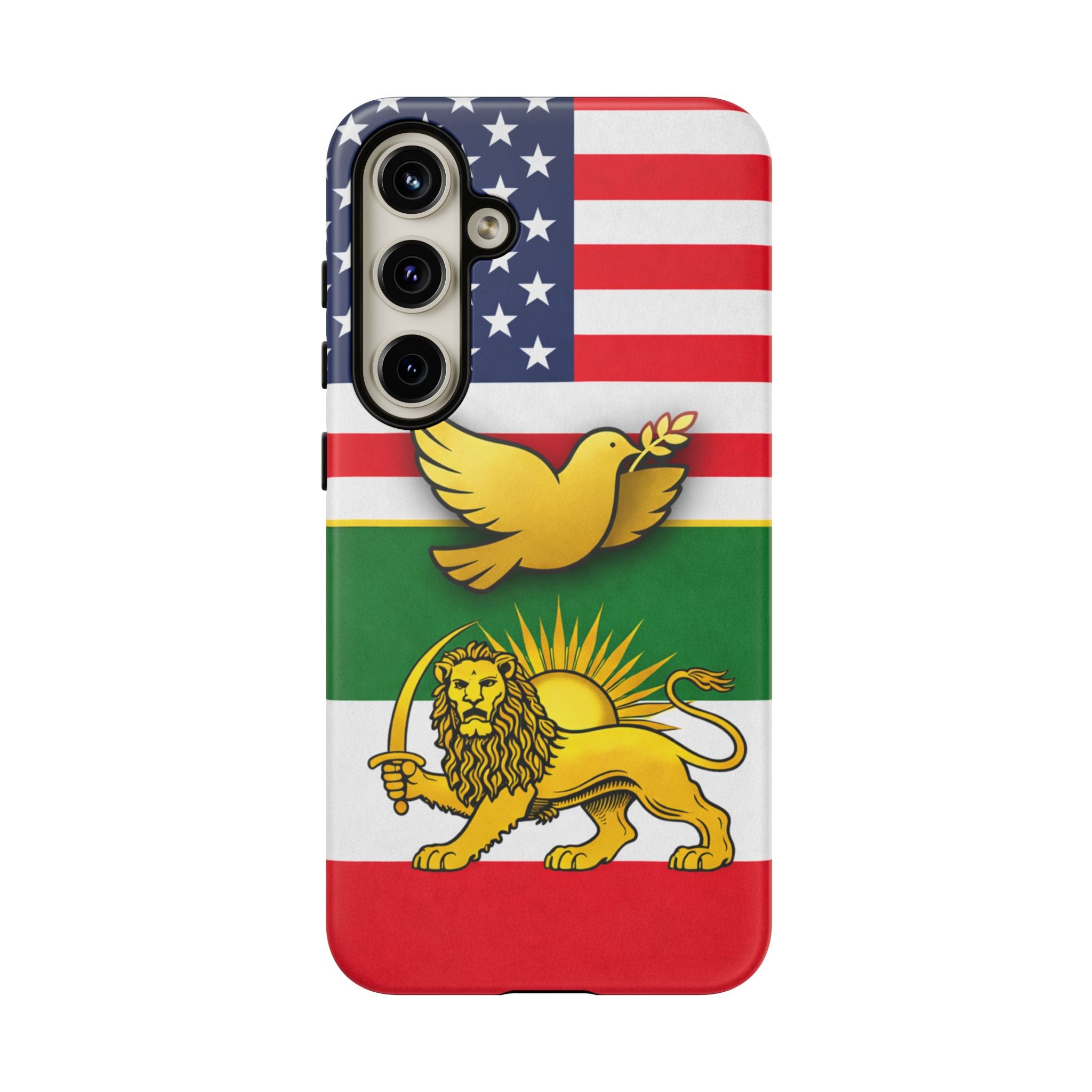 Iranian Lion & Dove Flag Phone Case — Persian Pride Patriotic Protective Case