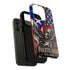 Puerto Rico Eagle Tough Magnetic Phone Case — Patriotic USA & PR Flag Design