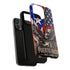 Puerto Rico Eagle Tough Magnetic Phone Case — Patriotic USA & PR Flag Design