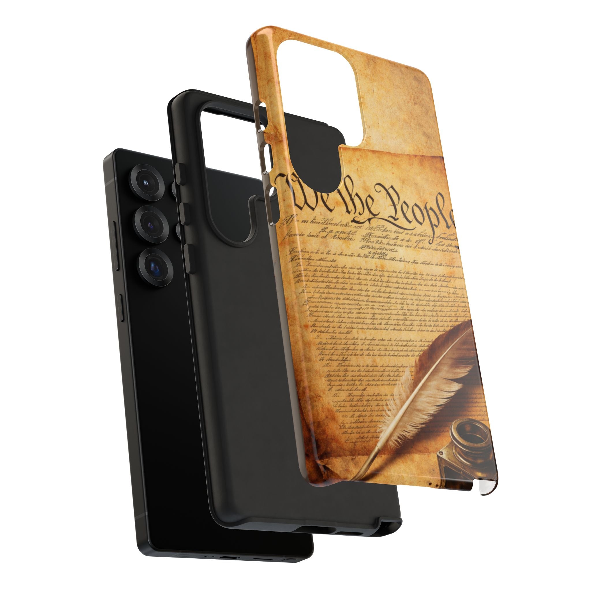 Phone Case — "We the People" Constitution Design with Quill & Ink (Patriotic)