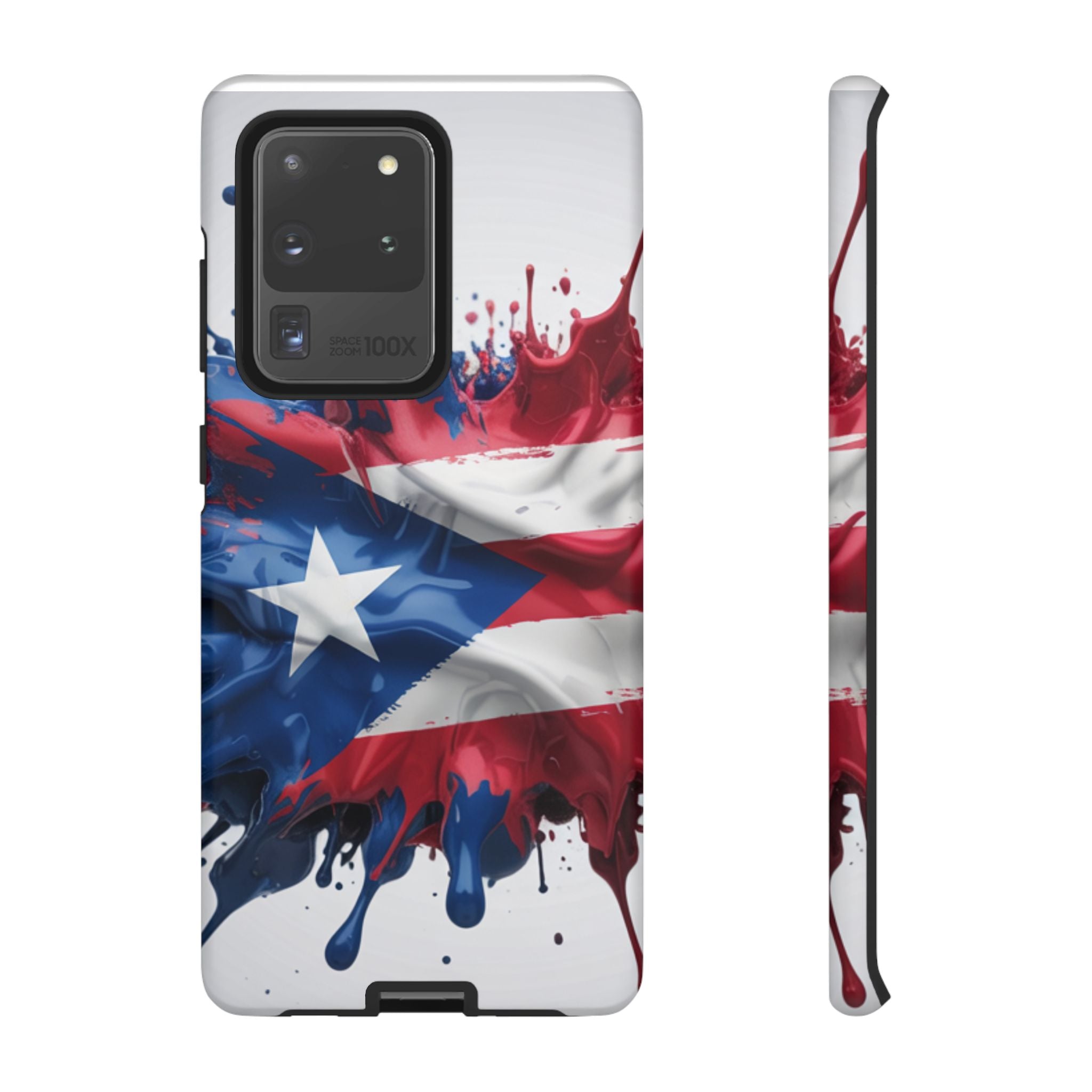 Phone Case For Samsung- Paint Splash Puerto Rican Flag