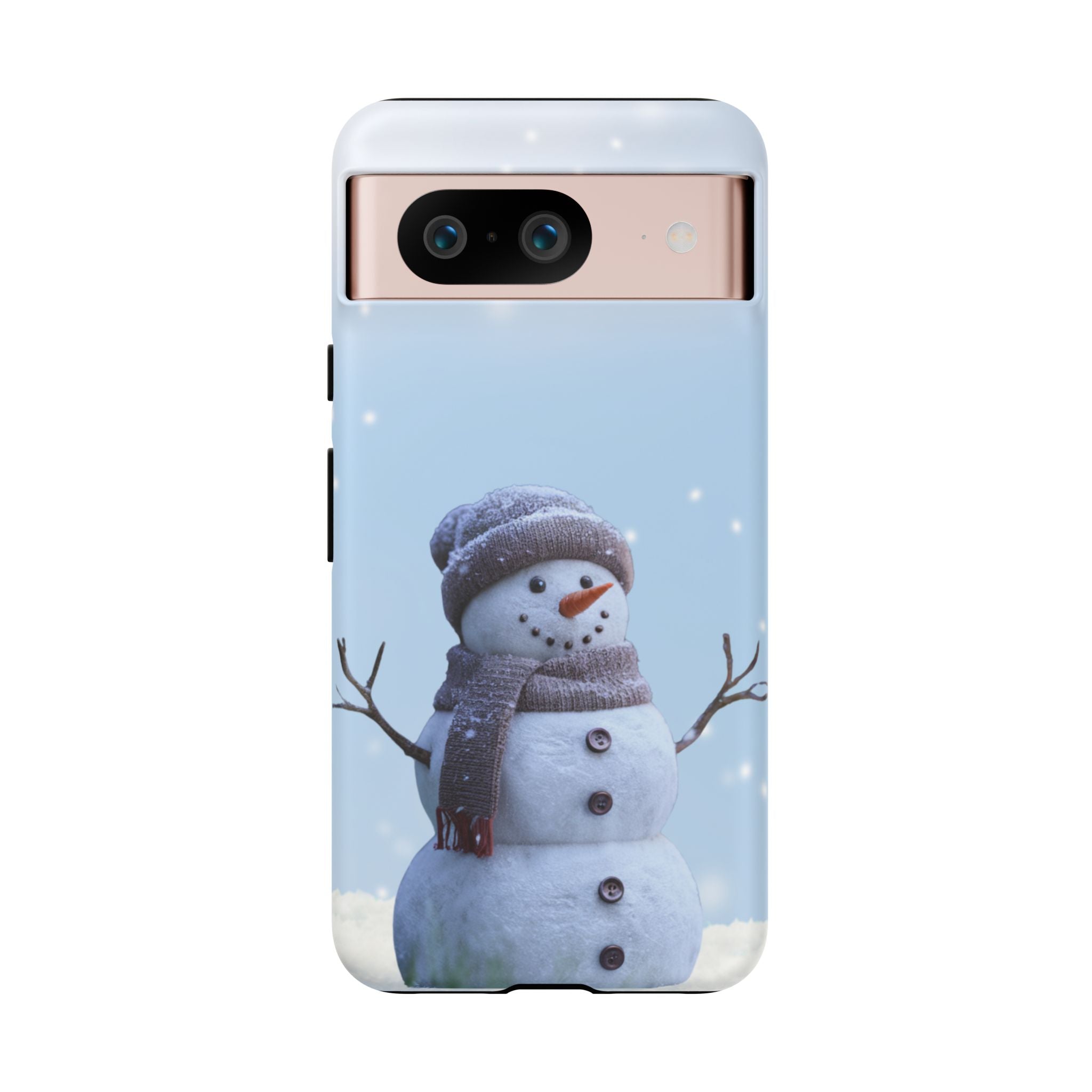 Winter Snowman Phone Case  Fits Samsuns s10-25 & Google Pixel