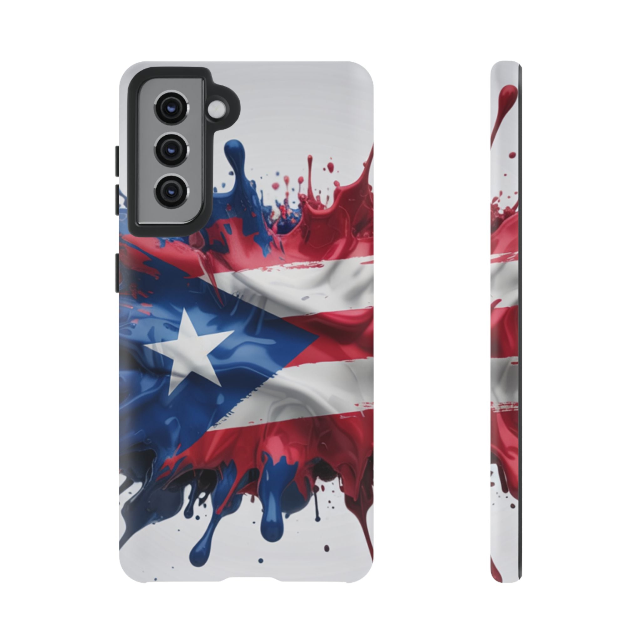 Phone Case For Samsung- Paint Splash Puerto Rican Flag