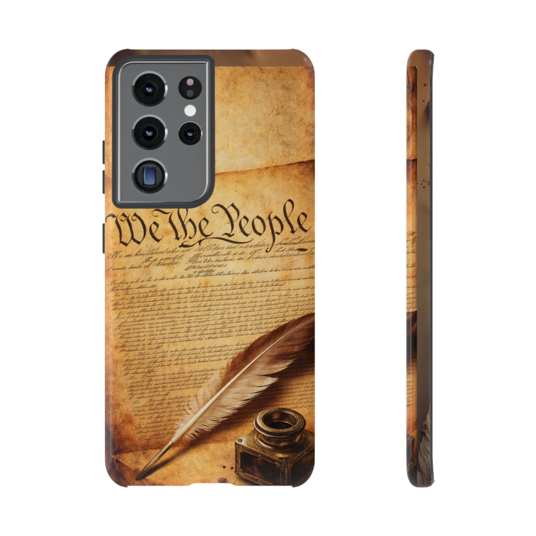 Phone Case — "We the People" Constitution Design with Quill & Ink (Patriotic)