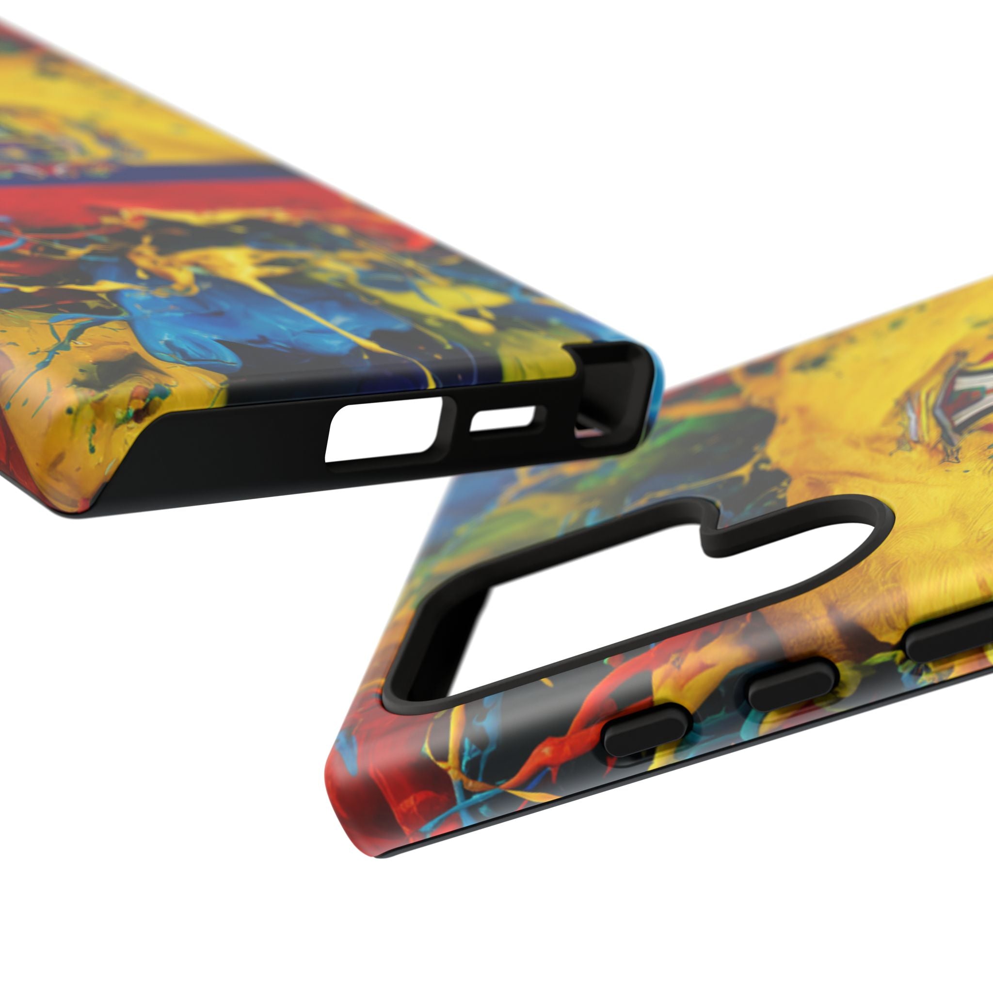 Phone Case, Ecuadorian Flag Paint Splash Design For Samsung And Google Pixel