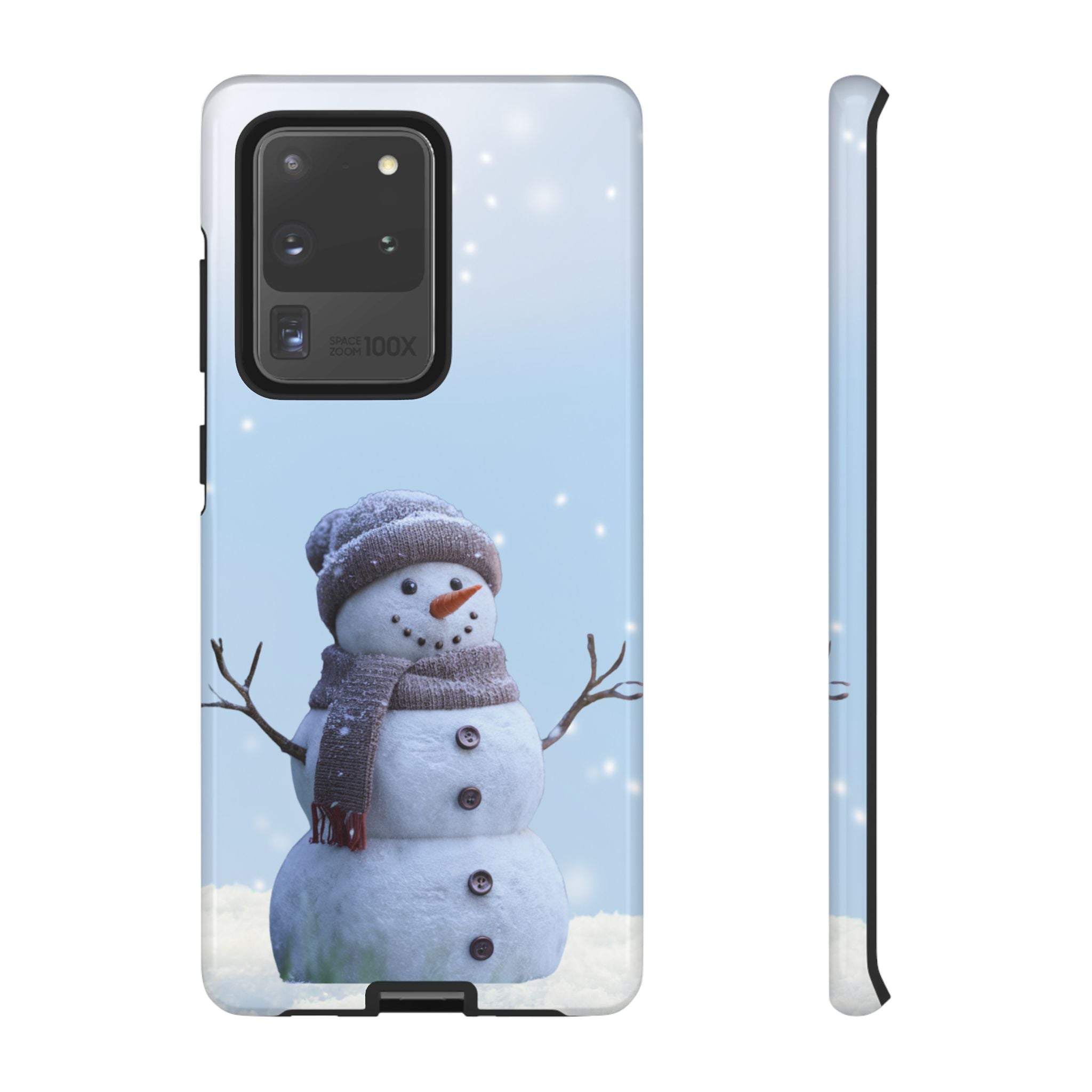 Winter Snowman Phone Case  Fits Samsuns s10-25 & Google Pixel