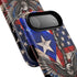 Puerto Rico Eagle Tough Magnetic Phone Case — Patriotic USA & PR Flag Design