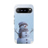 Winter Snowman Phone Case  Fits Samsuns s10-25 & Google Pixel