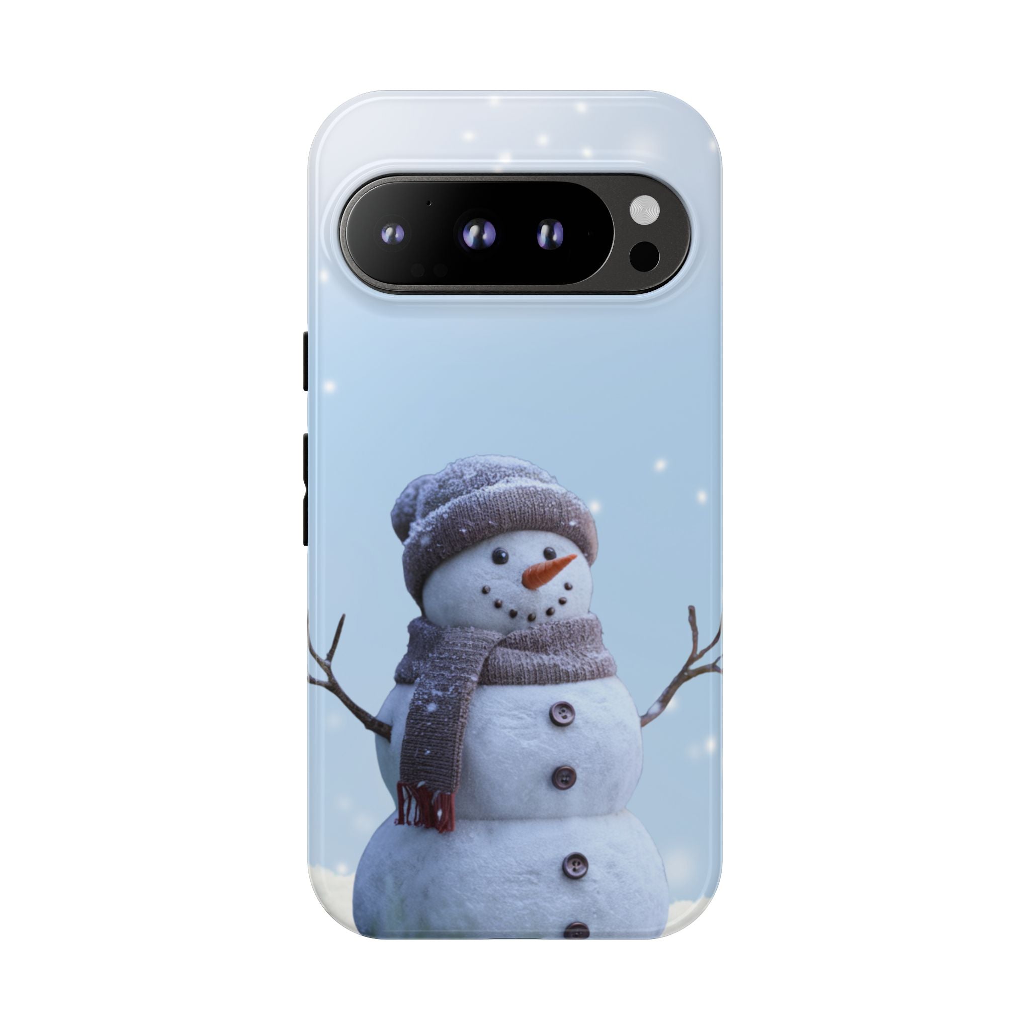 Winter Snowman Phone Case  Fits Samsuns s10-25 & Google Pixel