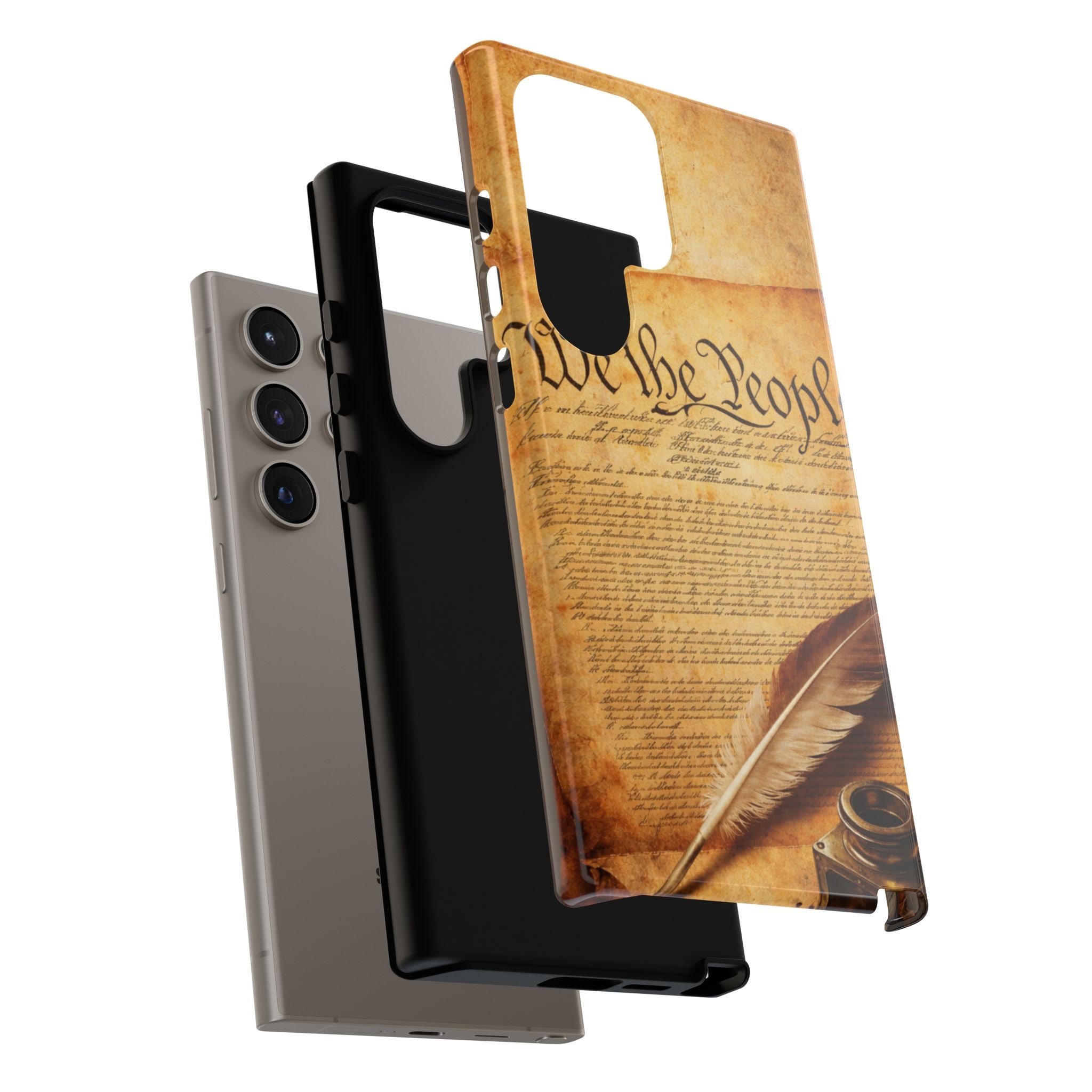 Phone Case — "We the People" Constitution Design with Quill & Ink (Patriotic)