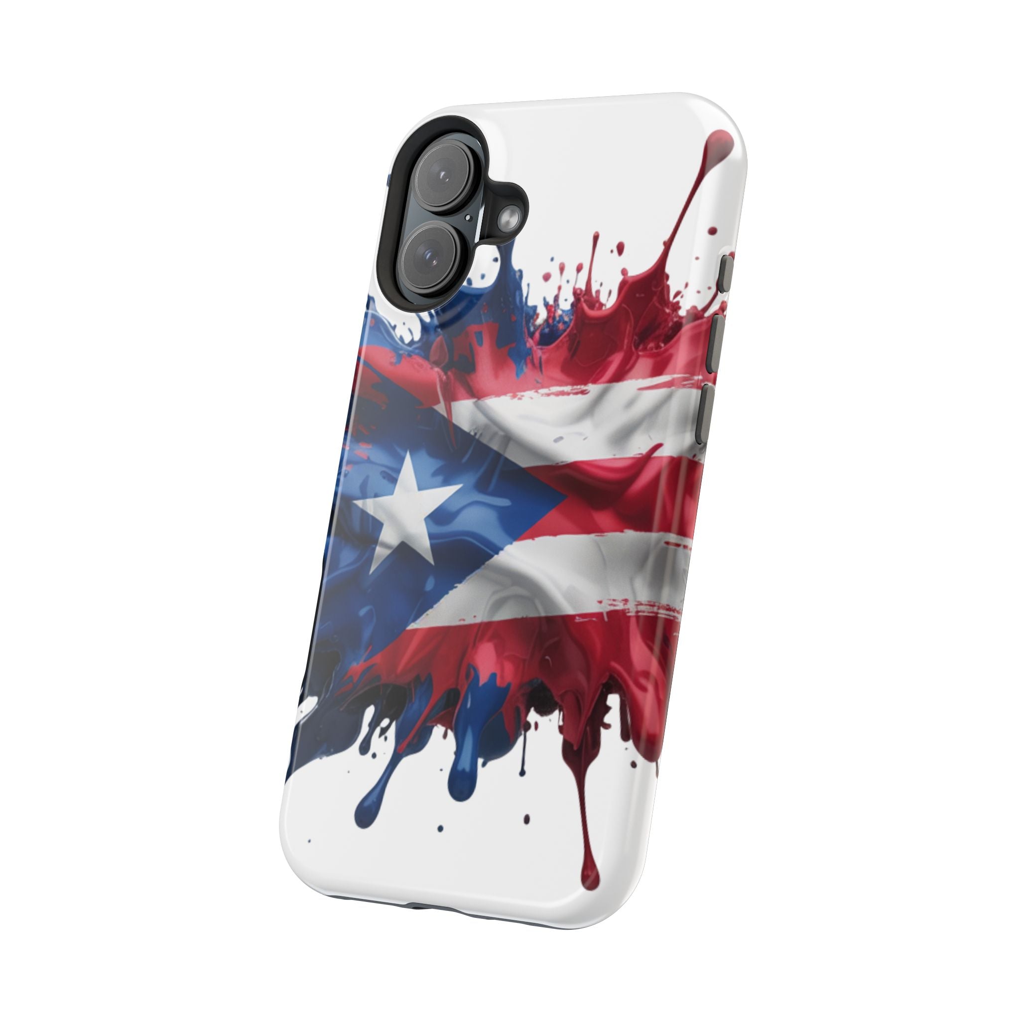 Puerto Rican Flag Paint Splash Design 17-13 - Magnetic Compatible
