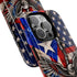 Puerto Rico Eagle Tough Magnetic Phone Case — Patriotic USA & PR Flag Design