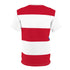 Wrap Around Puerto Rico Flag Tee — Bold Red & White Stripes with Blue Triangle Star