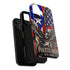 Puerto Rico Eagle Tough Magnetic Phone Case — Patriotic USA & PR Flag Design