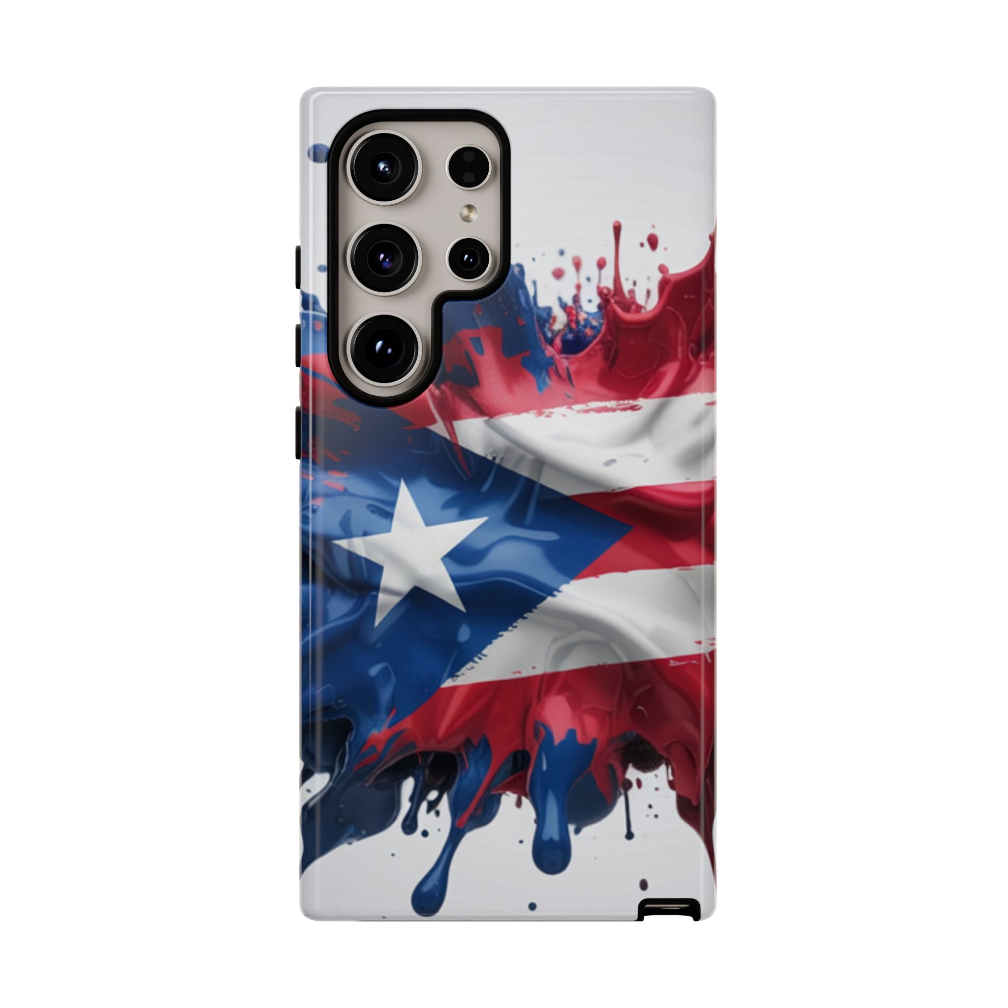 Phone Case For Samsung- Paint Splash Puerto Rican Flag