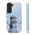 Winter Snowman Phone Case  Fits Samsuns s10-25 & Google Pixel