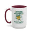 Caffeine and Kindness 15oz Coffee Mug — Colorful Ceramic Mug