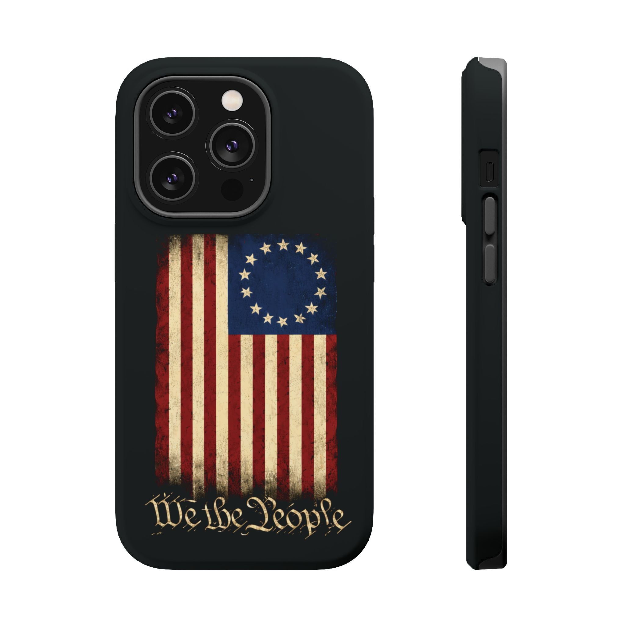 Phone Case — Vintage Betsy Ross Flag "We the People" Magnetic Impact-Resistant Case