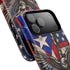 Puerto Rico Eagle Tough Magnetic Phone Case — Patriotic USA & PR Flag Design