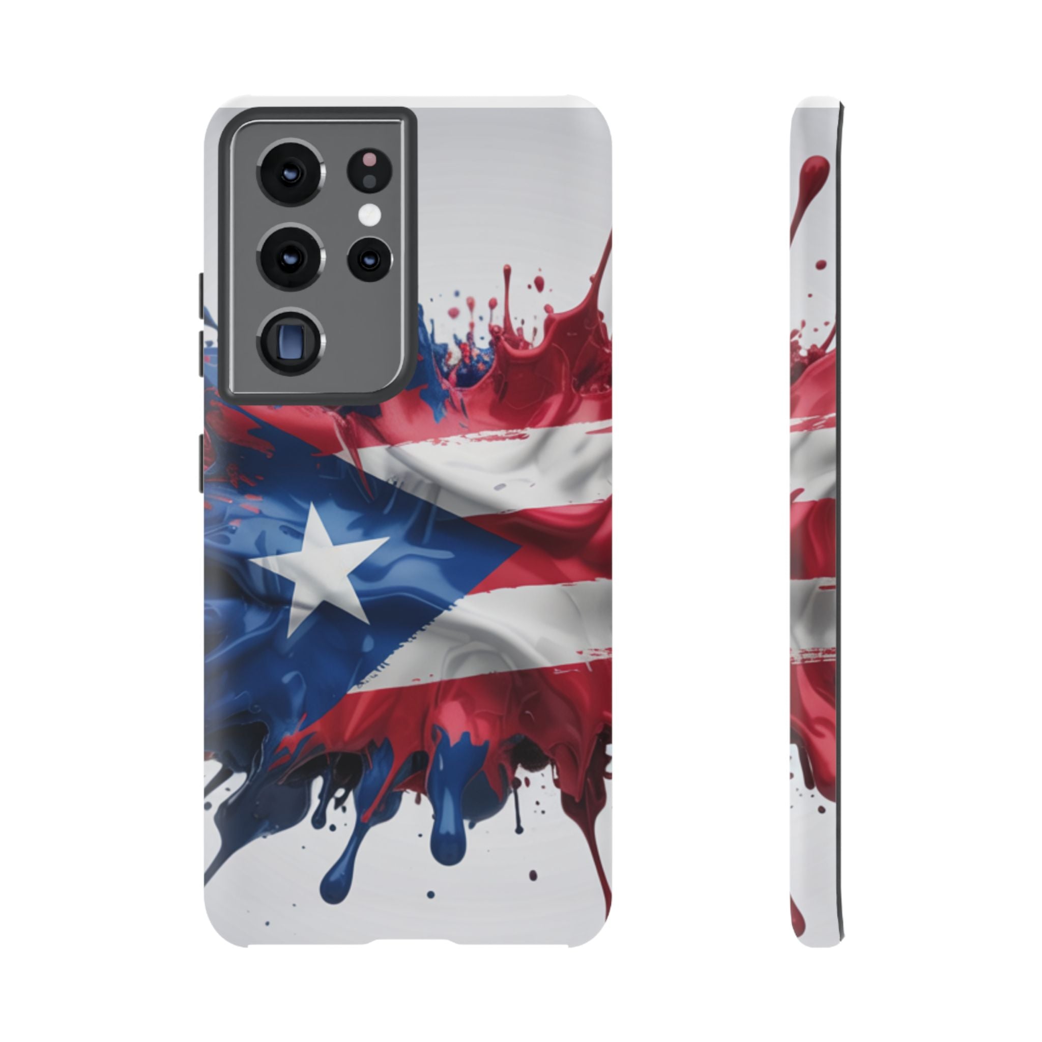 Phone Case For Samsung- Paint Splash Puerto Rican Flag