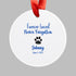Personalized Pet Memorial Ornament, Custom Pet Ornament, Loss of Pet Gift, Holiday Remembrance Decoration