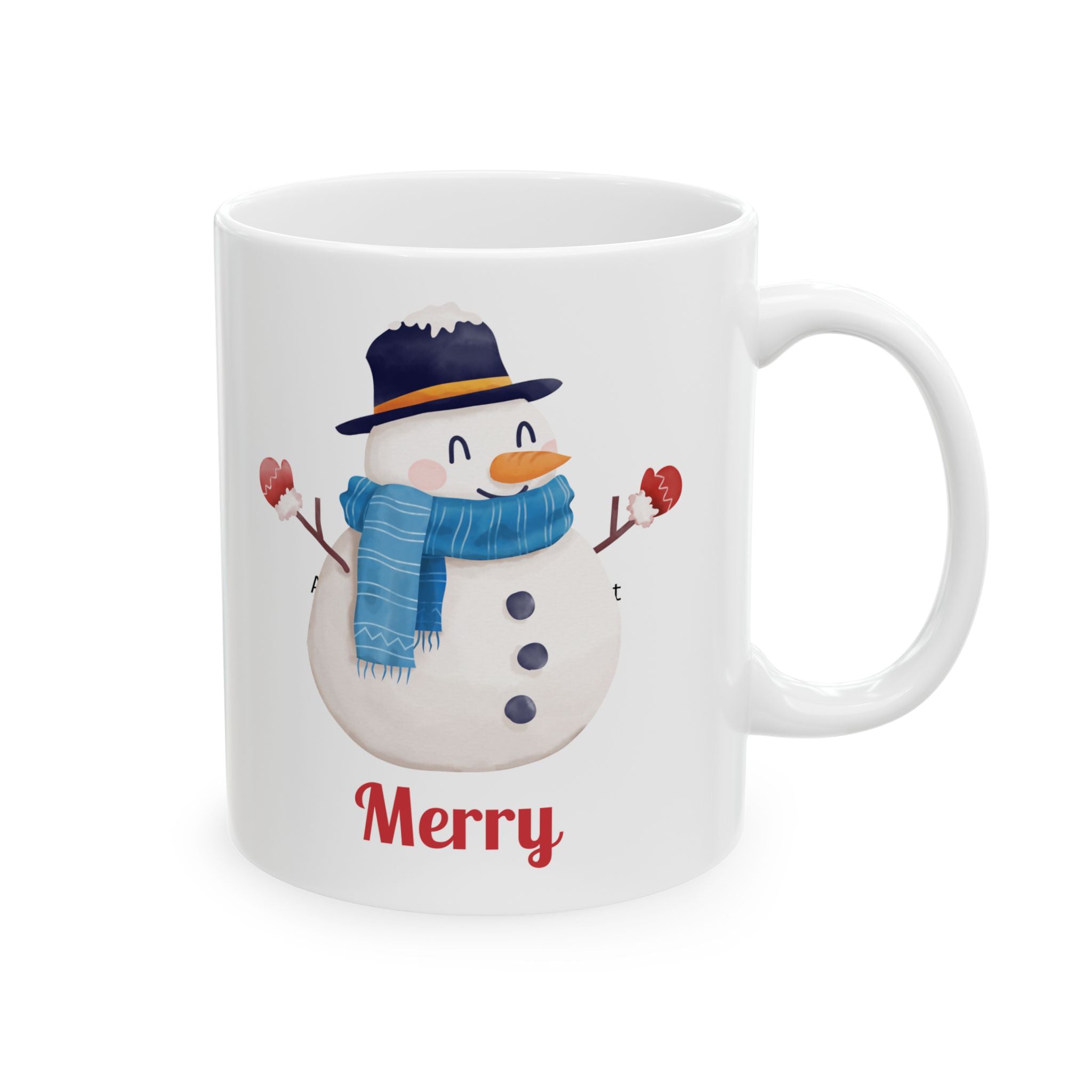 Merry Snowman Holiday Mug