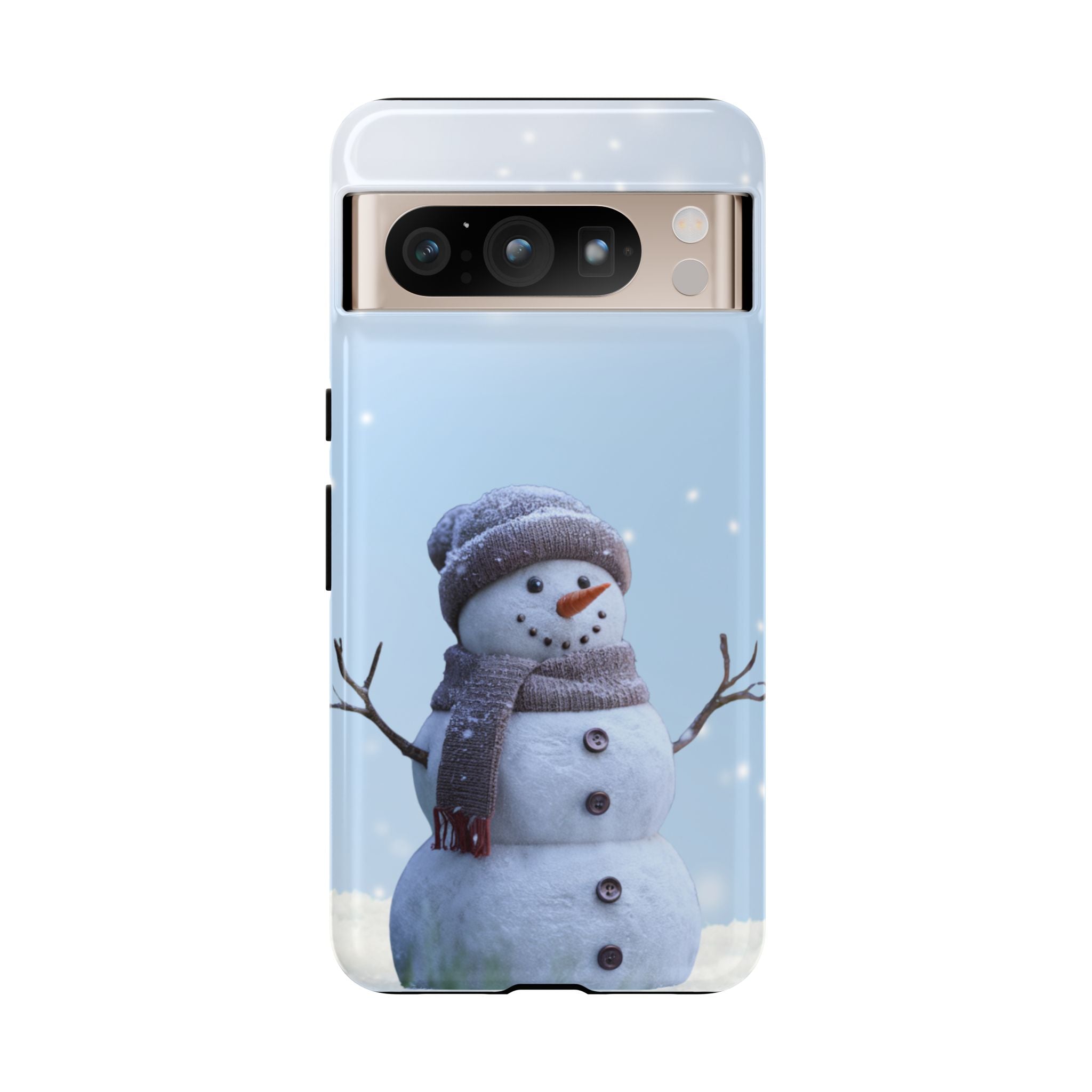 Winter Snowman Phone Case  Fits Samsuns s10-25 & Google Pixel