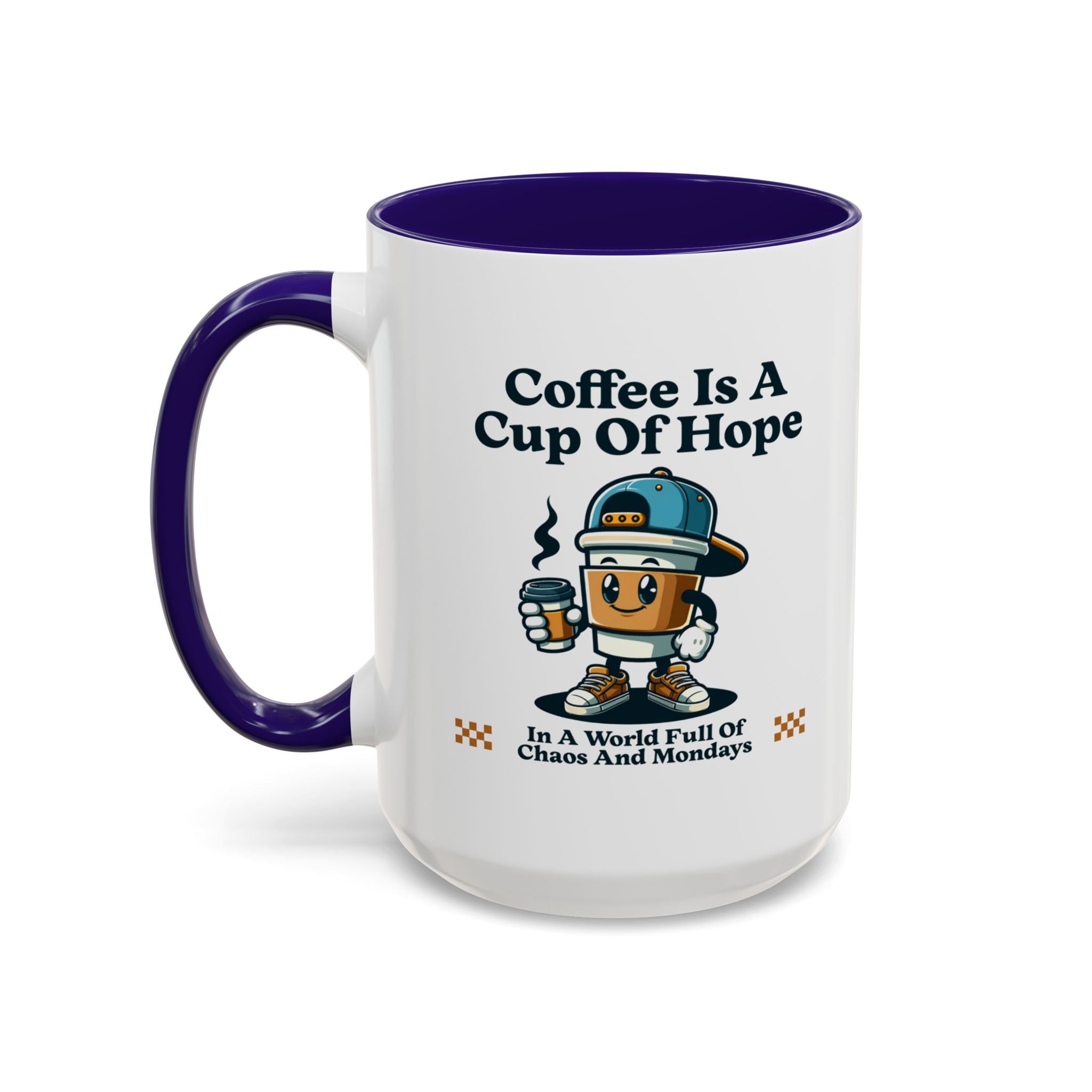 Coffee Is a Cup of Hope 15oz Mug — Colorful Ceramic Coffee Cup