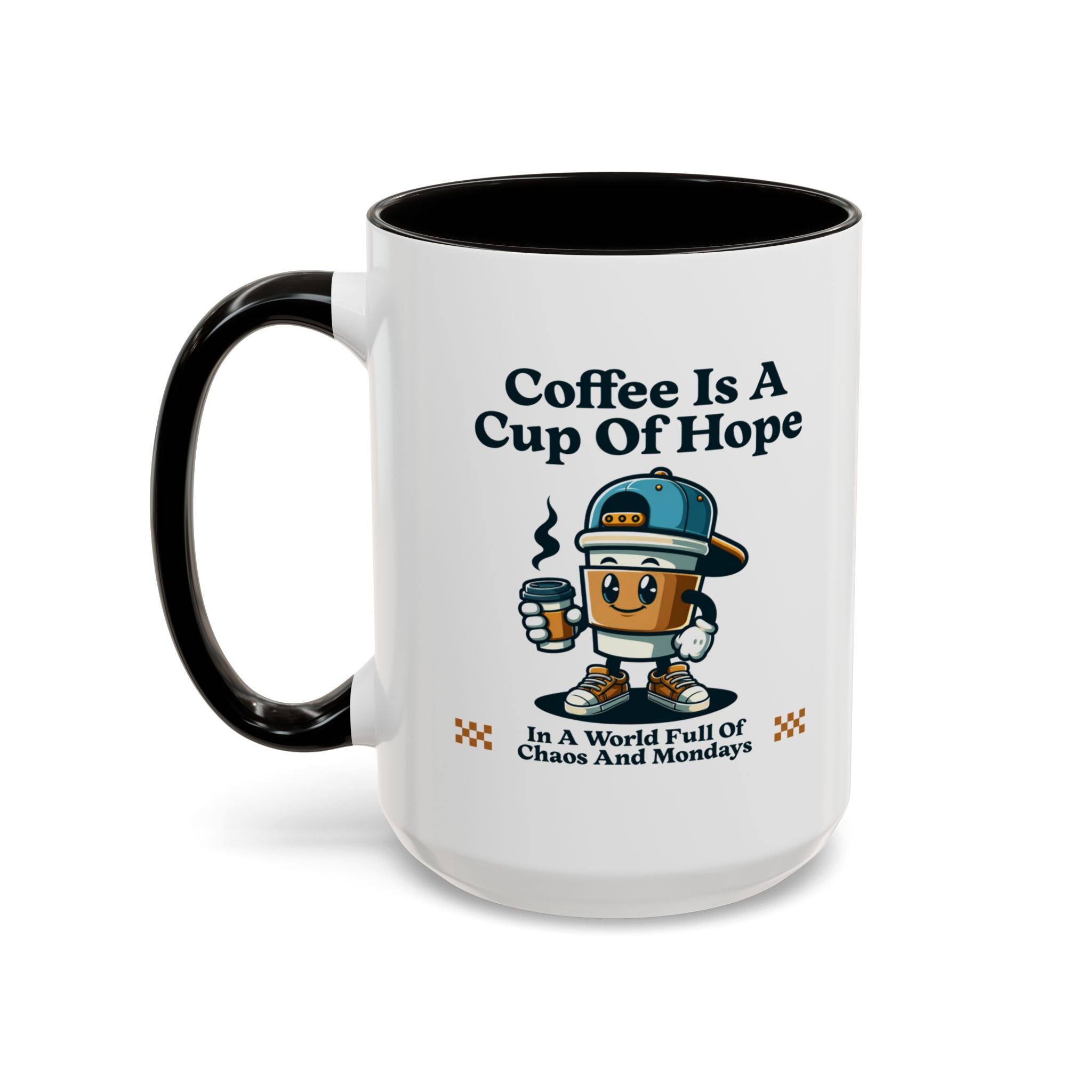 Coffee Is a Cup of Hope 15oz Mug — Colorful Ceramic Coffee Cup