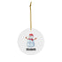 Personalized Snowman Holiday Ceramic Ornament