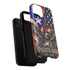 Puerto Rico Eagle Tough Magnetic Phone Case — Patriotic USA & PR Flag Design