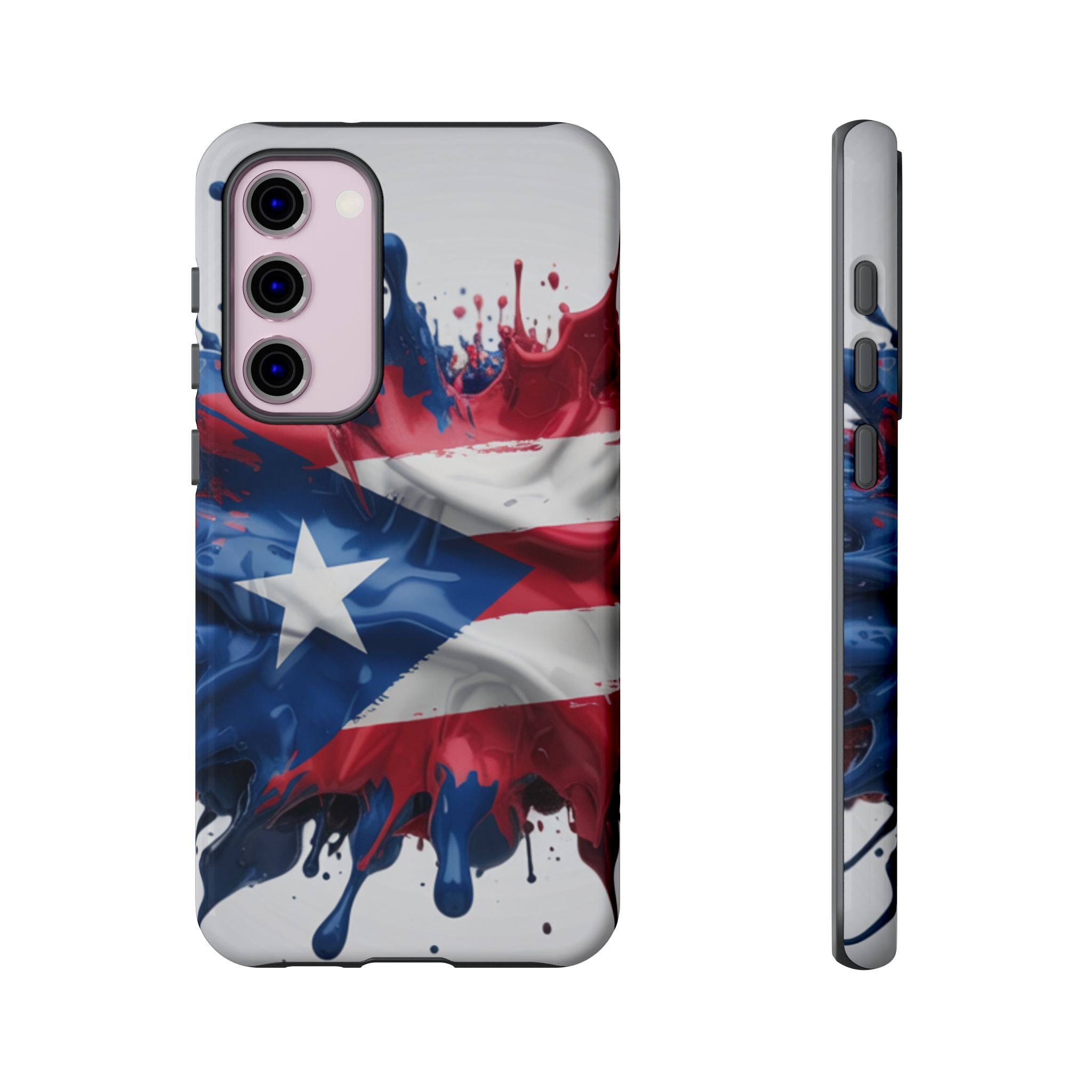 Phone Case For Samsung- Paint Splash Puerto Rican Flag