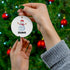 Personalized Snowman Holiday Ceramic Ornament