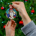 Retro Santa Christmas Ornament Stained Glass Look - CreativeDesigns2828